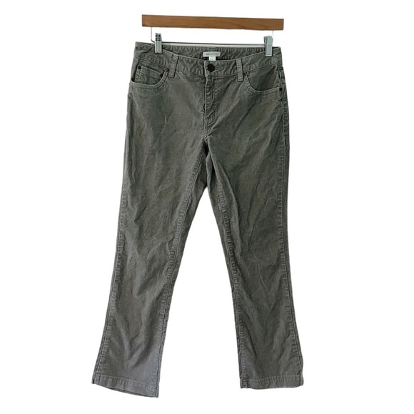 Garnet Hill Gray Essential Slim Five-Pocket Cords Corduroy Pants - Picture 1 of 9